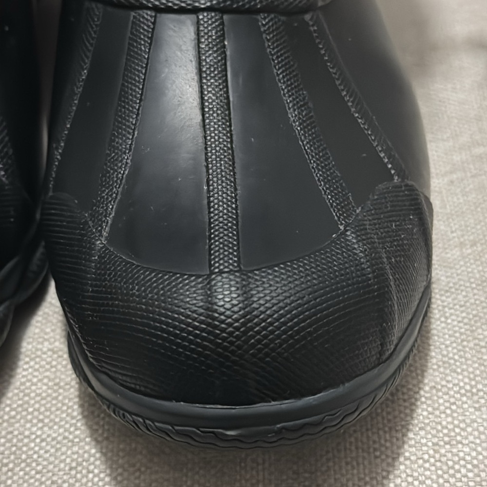 Sperry Duck Boots-Sz 8-All Black-Suede Uppers-Leather Laces-Side Zippers - Picture 7 of 16
